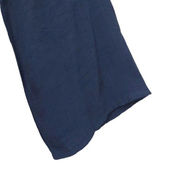 Kona Sol Cover Up Womens Small Navy 3/4 Sleeve V-Neck Curvy Hem Embroidered Boho - Picture 5 of 7